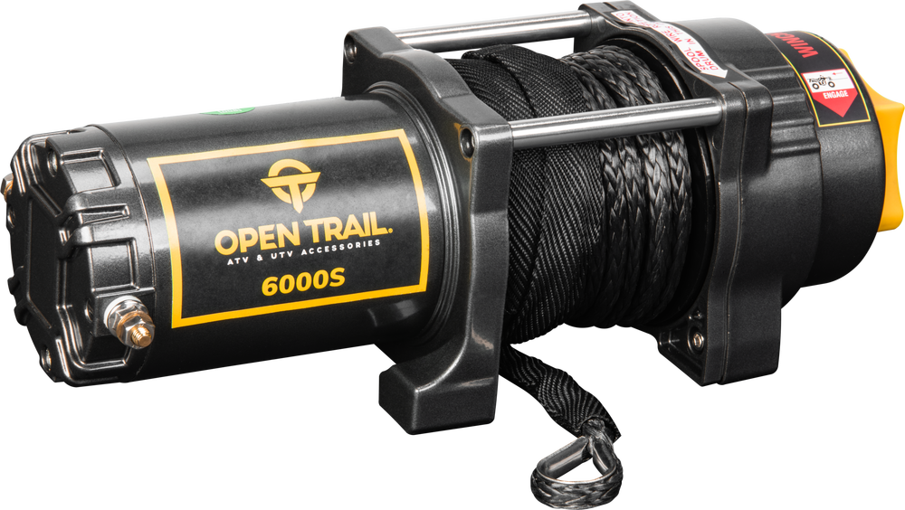 Open Trail 6000 lb Winch - Synthetic Rope
