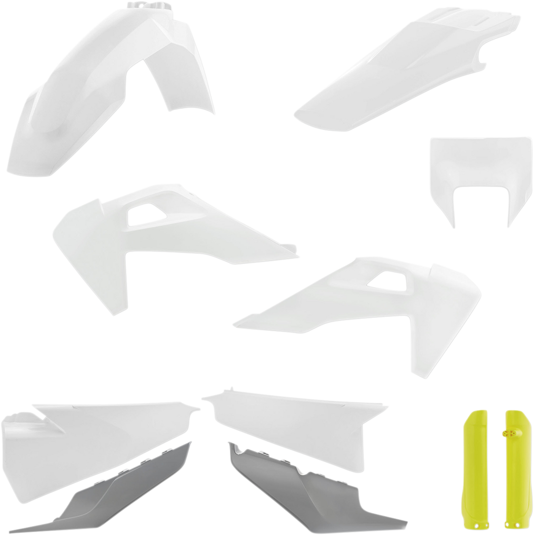 Acerbis Full Body Kit OEM White/Yellow/Gray - Husqvarna TE250 and More