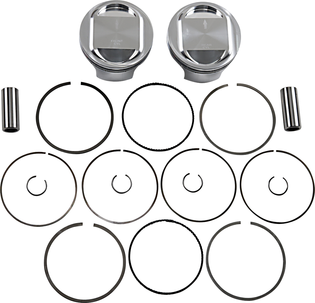 JE Pistons Piston Kit - Harley-Davidson Twin Cam 88/96 - Bored to 98" 10.5:1 CR 88"/96" Twin Cam