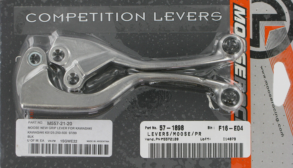 Moose Racing Lever Set Competition Black - Kawasaki KX125 and More