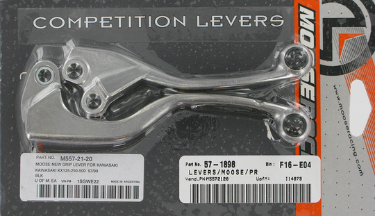 Moose Racing Lever Set Competition Black - Kawasaki KX125 and More