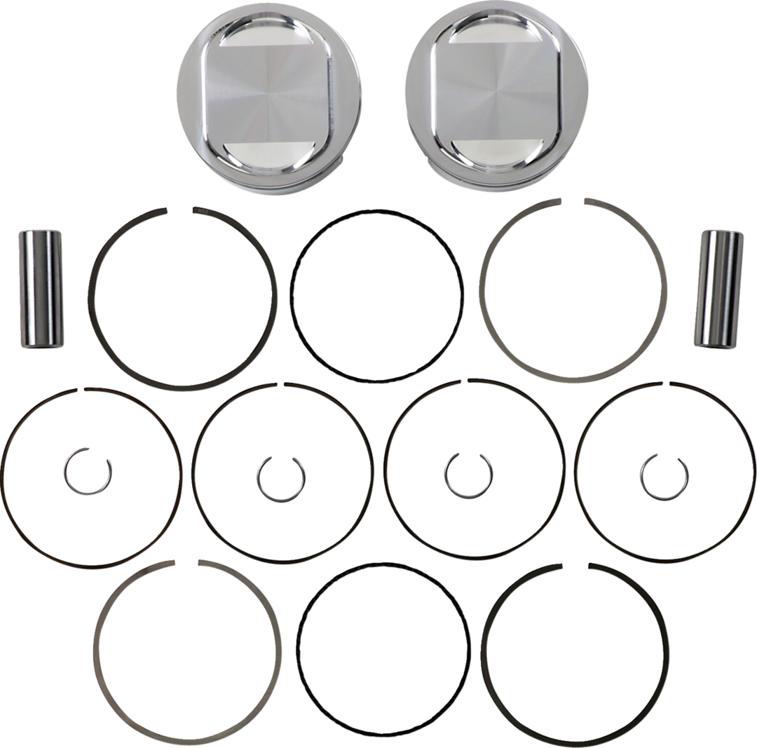 JE Pistons Piston Kit - Harley-Davidson Twin Cam 96/103 - Bored to107" 10.75:1 CR 96"/103" Twin Cam