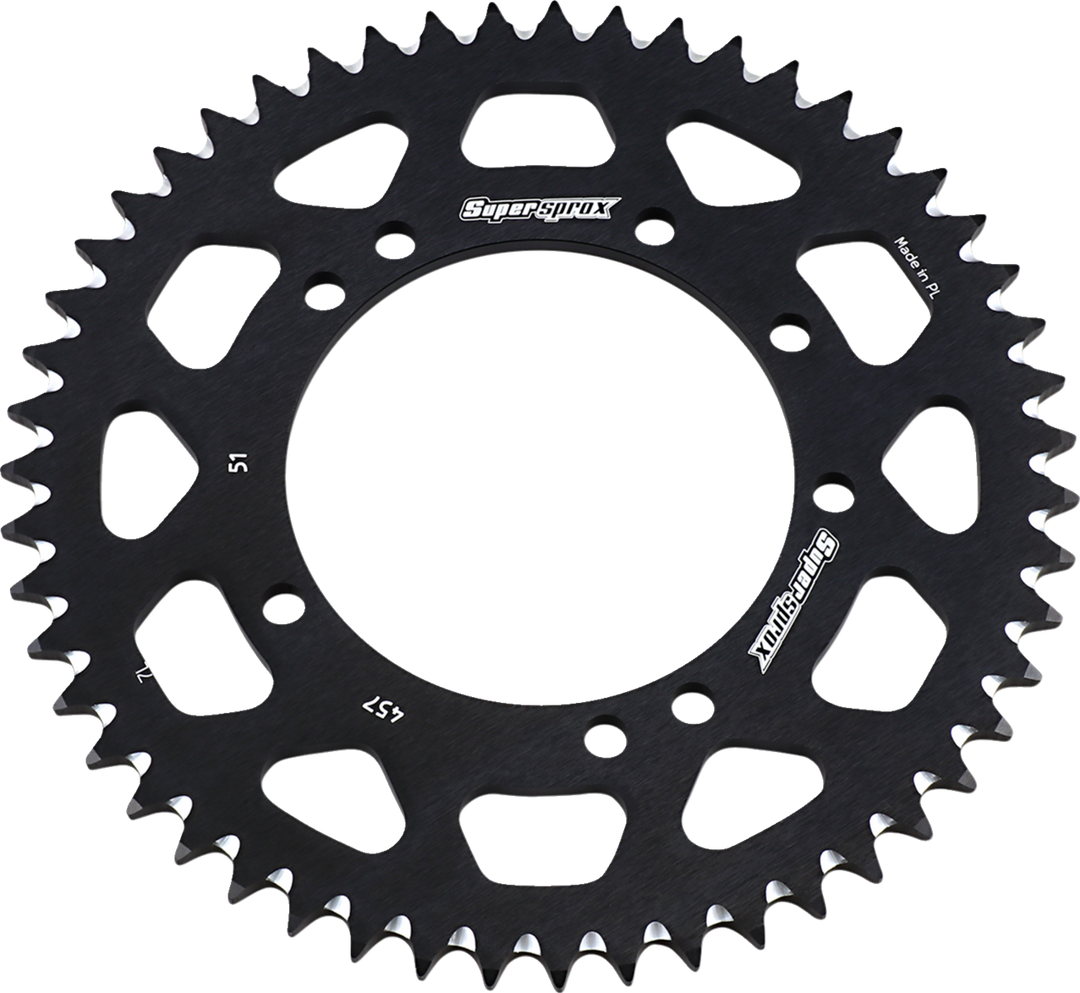 Supersprox Rear Sprocket Black - Kawasaki KX100 and More