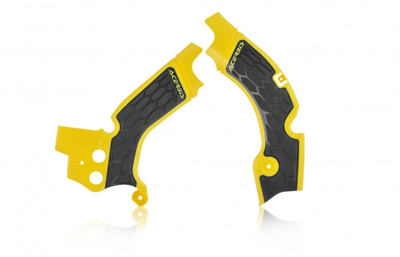 Acerbis X-Grip Frame Guards - 08-17 Suzuki RMZ450 - Yellow/Black