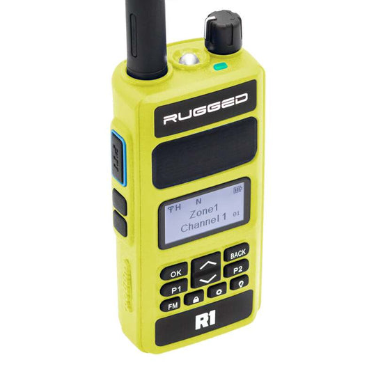 Rugged Radios R1 Business Band Handheld Radio - Safety Yellow