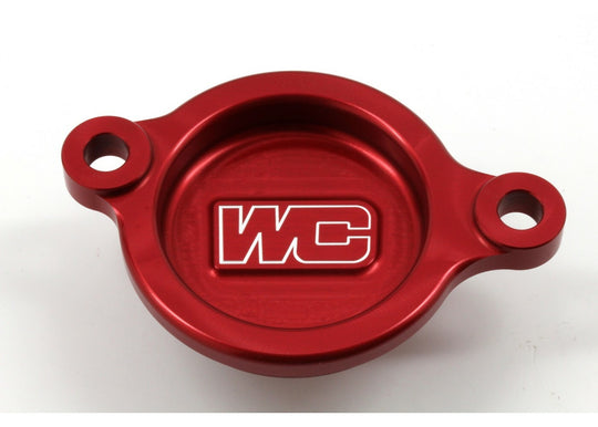 Works Connection Oil Filter Cover Red