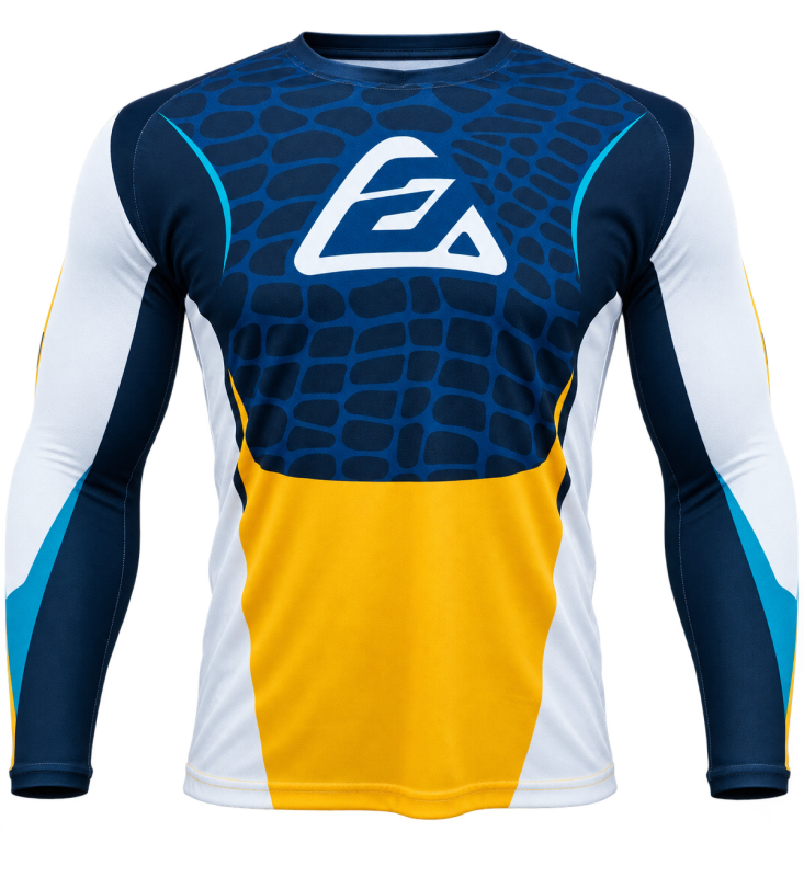 Answer Syncron Raceday Jersey Yellow/Navy/Cyan/White