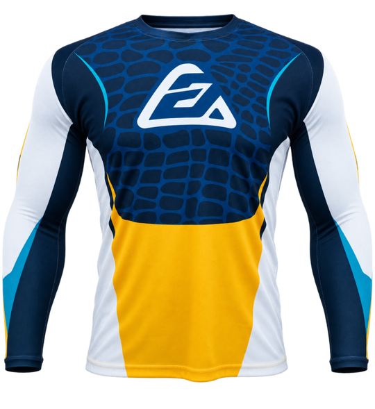 Answer Syncron Raceday Jersey Yellow/Navy/Cyan/White Youth