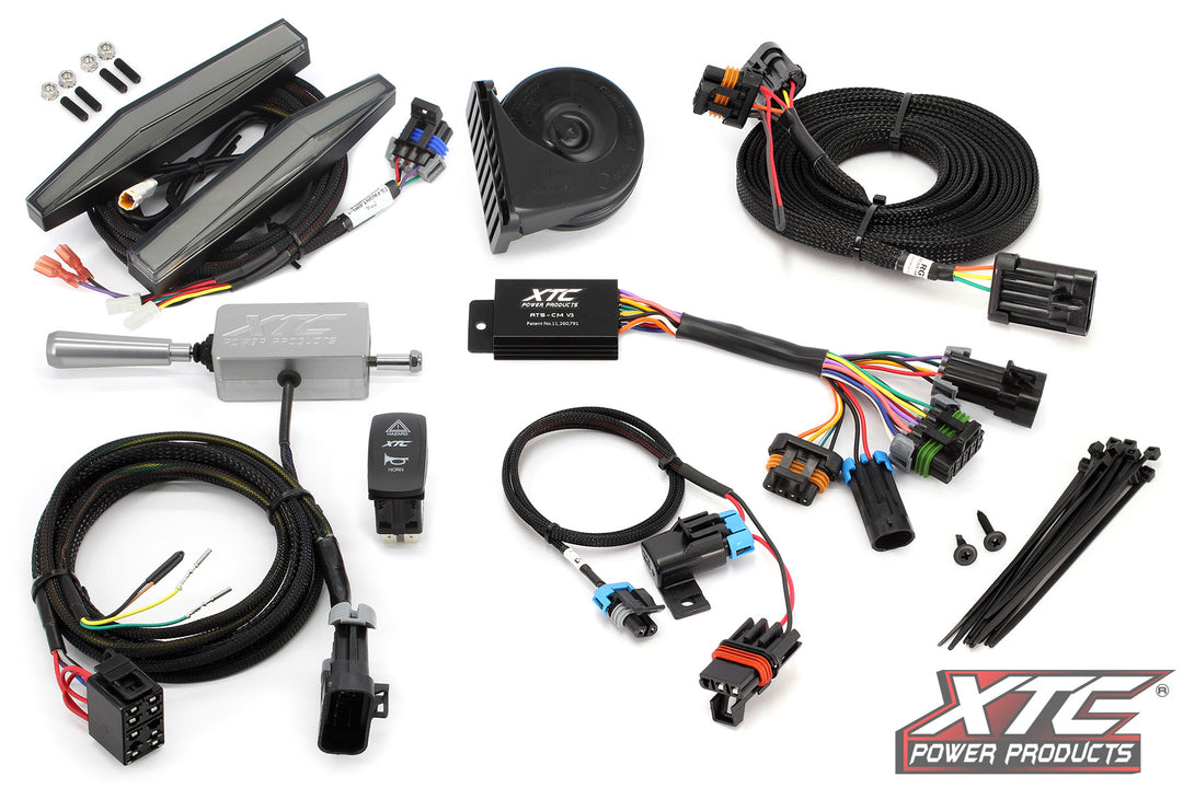 XTC Self-Canceling Turn Signal Kit with Billet Lever, Horn and X-LITE DRL - Polaris - Ranger XP 1000 Non-Ride Command 2019-2024