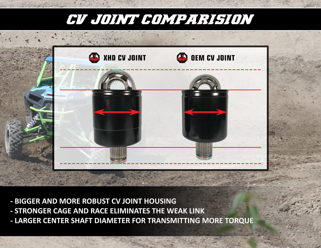 Demon Axle X-Treme Heavy-Duty Rear Left/Right - Polaris RZR XP 900 and More