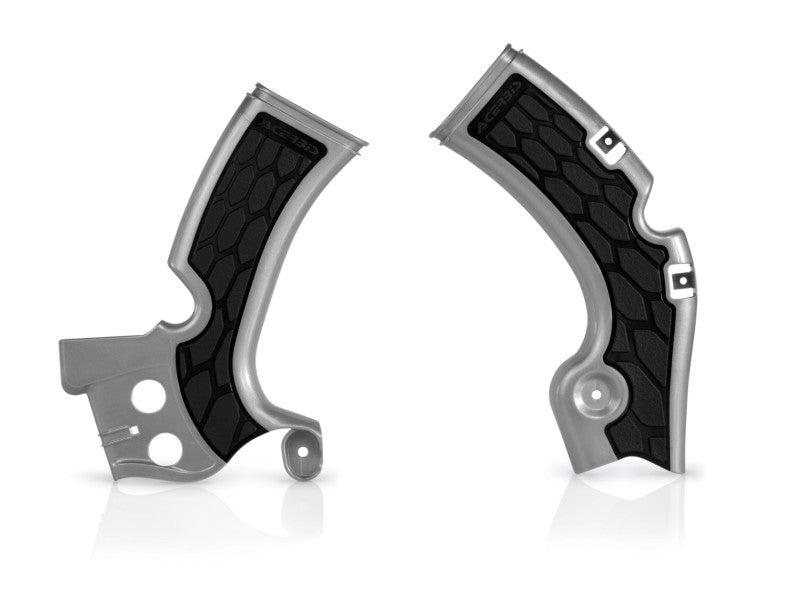 Acerbis X-Grip Frame Guards - 09-18 Kaw KX450F - Silver/Black
