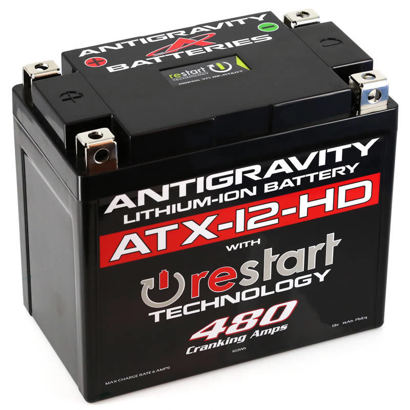 Antigravity YTX12 High Power Lithium Battery w/ Re-Start AG-ATX12-HD-RS