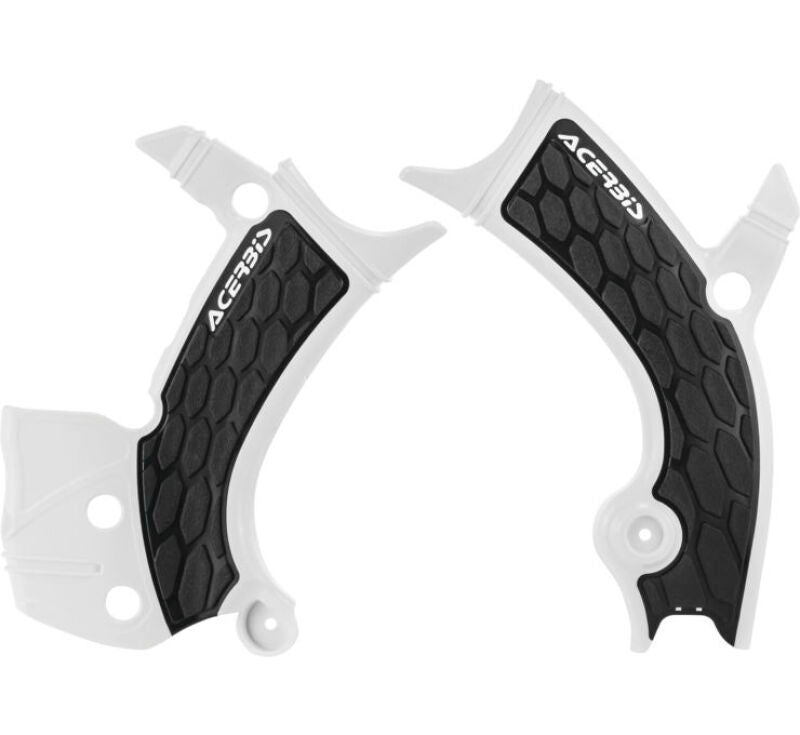 Acerbis X-Grip Frame Guards - 16-19 Yam YZ-F/WR-F - White/Black
