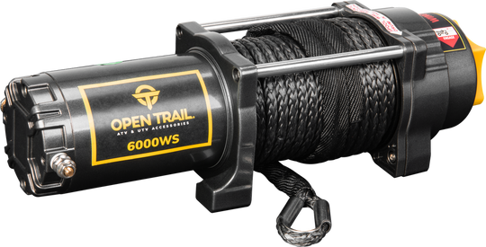 Open Trail 6000 lb Wide Winch - Synthetic Rope