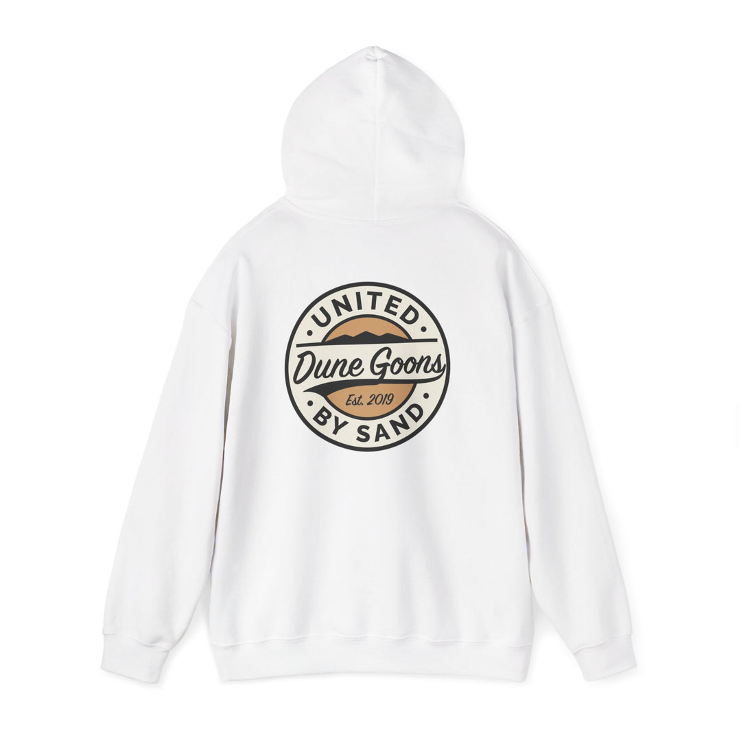 Dune Goons 2026 Logo Hoodie — Sand Dune Graphic Pullover