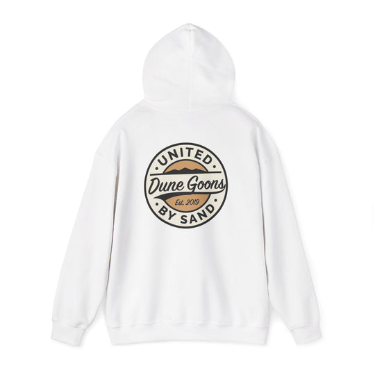 Dune Goons 2026 Logo Hoodie — Sand Dune Graphic Pullover