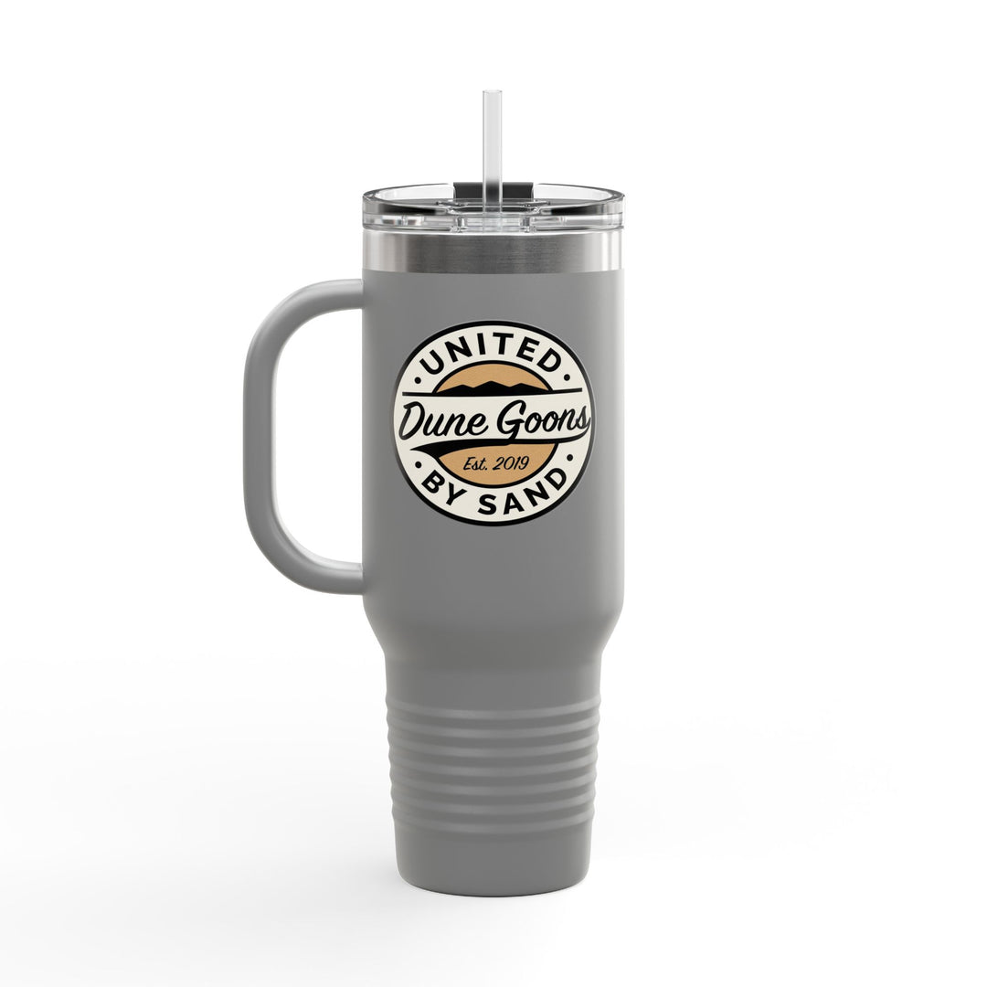 40oz Insulated Travel Mug — 'Dune Goons' Desert Racing Logo Tumbler