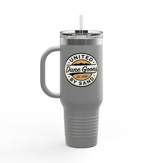 40oz Insulated Travel Mug — 'Dune Goons' Desert Racing Logo Tumbler