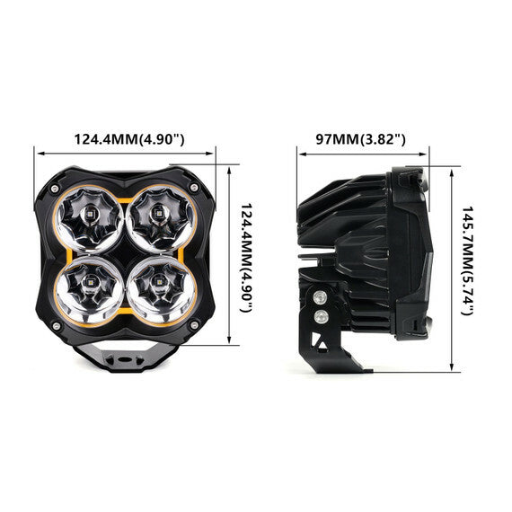 XK Glow 5 in Spot Beam Cube Light - Pair Kit