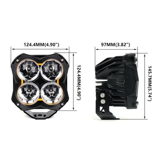 XK Glow 5 in Spot Beam Cube Light - Pair Kit