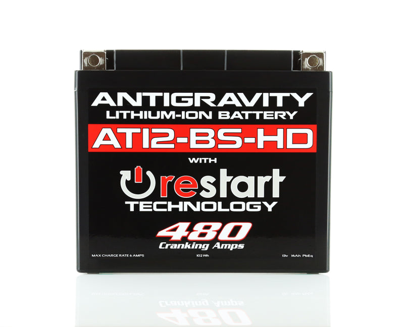 Antigravity YT12-BS High Power Lithium Battery w/ Re-Start AG-AT12BS-HD-RS