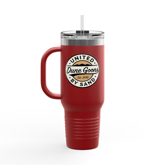 40oz Insulated Travel Mug — 'Dune Goons' Desert Racing Logo Tumbler