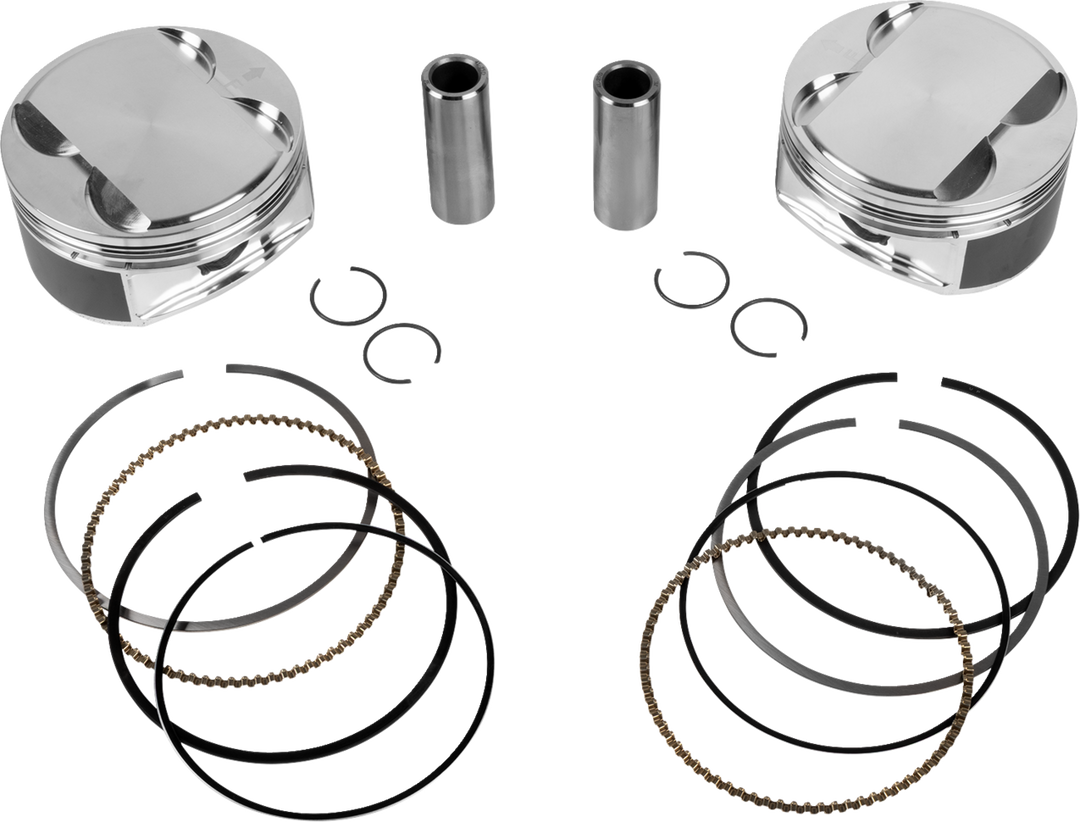 JE Pistons Piston Kit - Harley-Davidson Milwaukee-Eight 108 - 4.080" Bore 4.500" Stroke 11.5:1 CR 108" M8