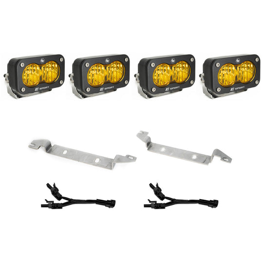 Baja Designs S2 Sport Fog Pocket Kit Amber - 2025+ Toyota 4Runner