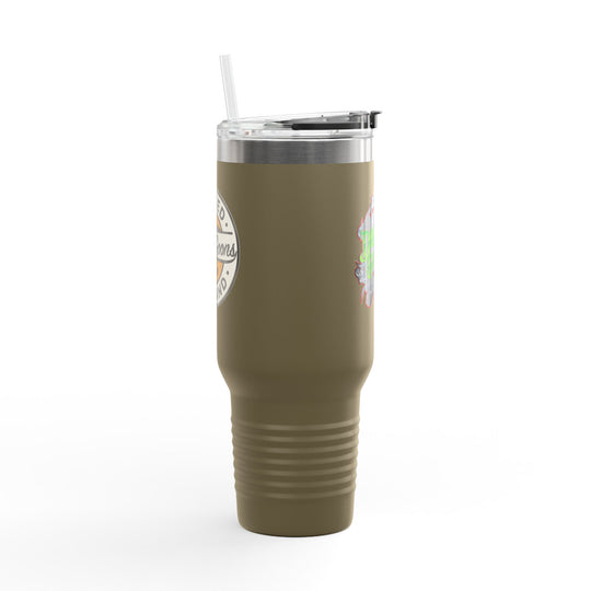 40oz Insulated Travel Mug — 'Dune Goons' Desert Racing Logo Tumbler