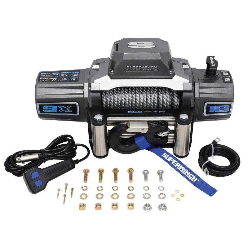 Superwinch SX 12000 Wire Rope Winch - 12,000 lb - Graphite