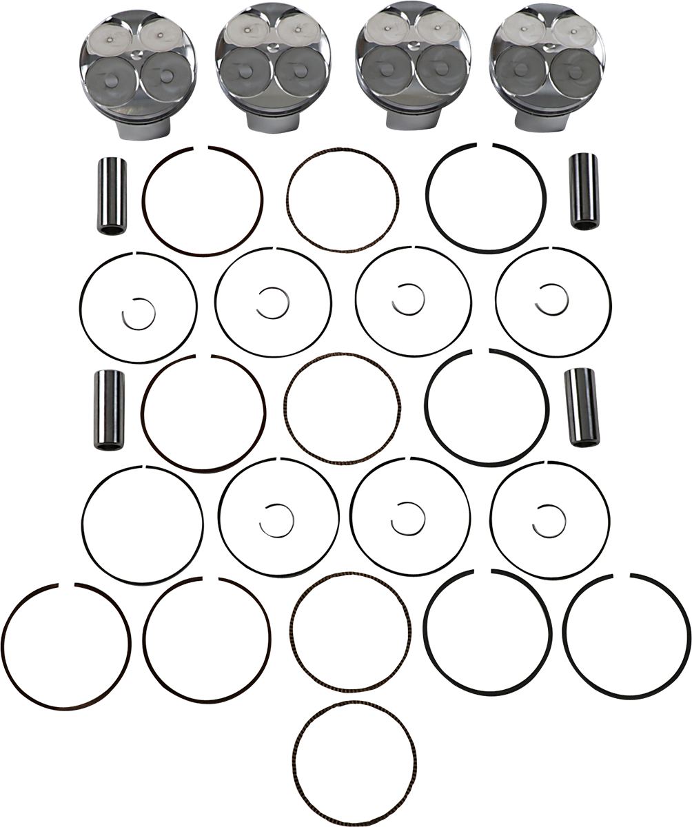 JE Pistons Piston Kit - Kawasaki ZX-12R 00-05 - 83.00 mm 13.0:1 CR