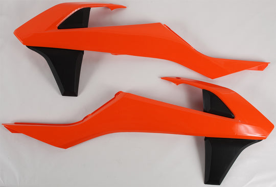 Acerbis Radiator Shroud Shrouds Orange and Black (2421085225)