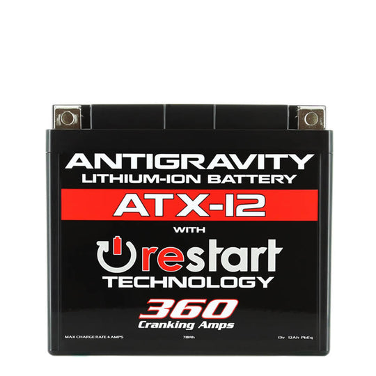 Antigravity YTX12 Lithium Battery w/ Re-Start AG-ATX12-RS