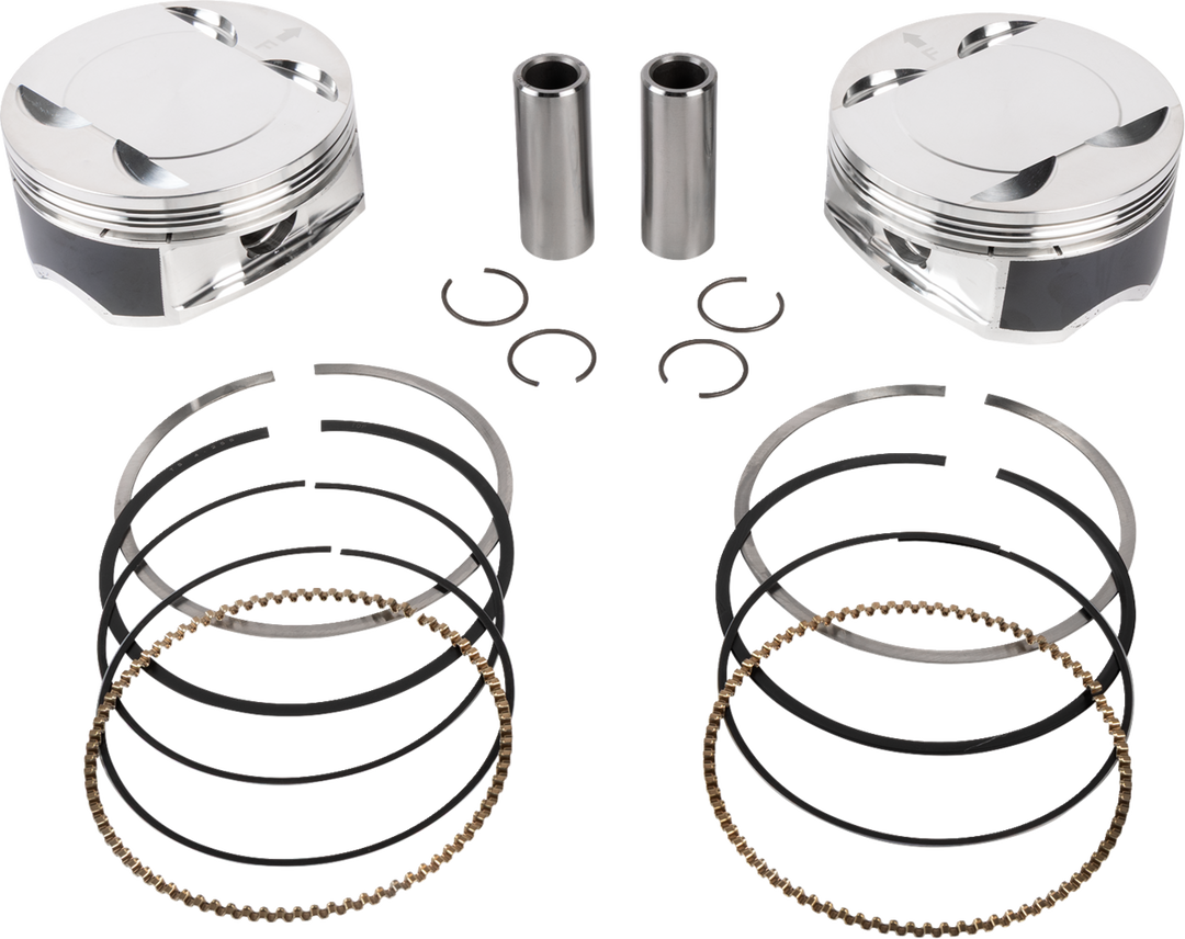 JE Pistons Piston Kit - Harley-Davidson Milwaukee-Eight 114/117 - 4.255" Bore 4.375" Stroke 11.5:1 CR 114" M8