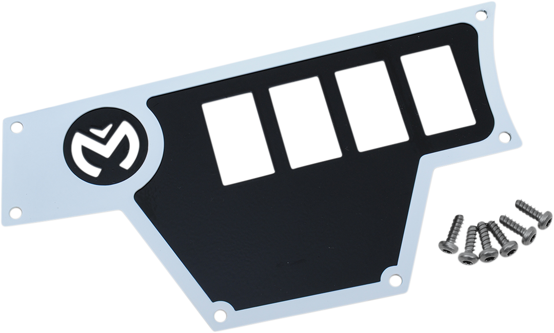 Moose Racing Dash Plate Large Left White - Polaris RZR XP 1000 2017
