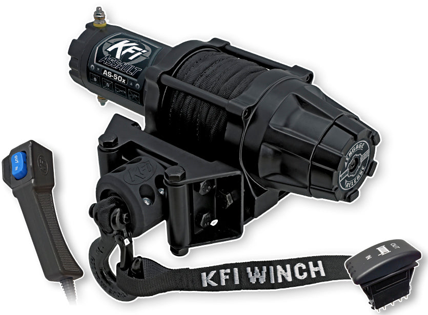 KFI Assault AS-50X 5000 lb Winch - Synthetic Rope - UTV / SxS