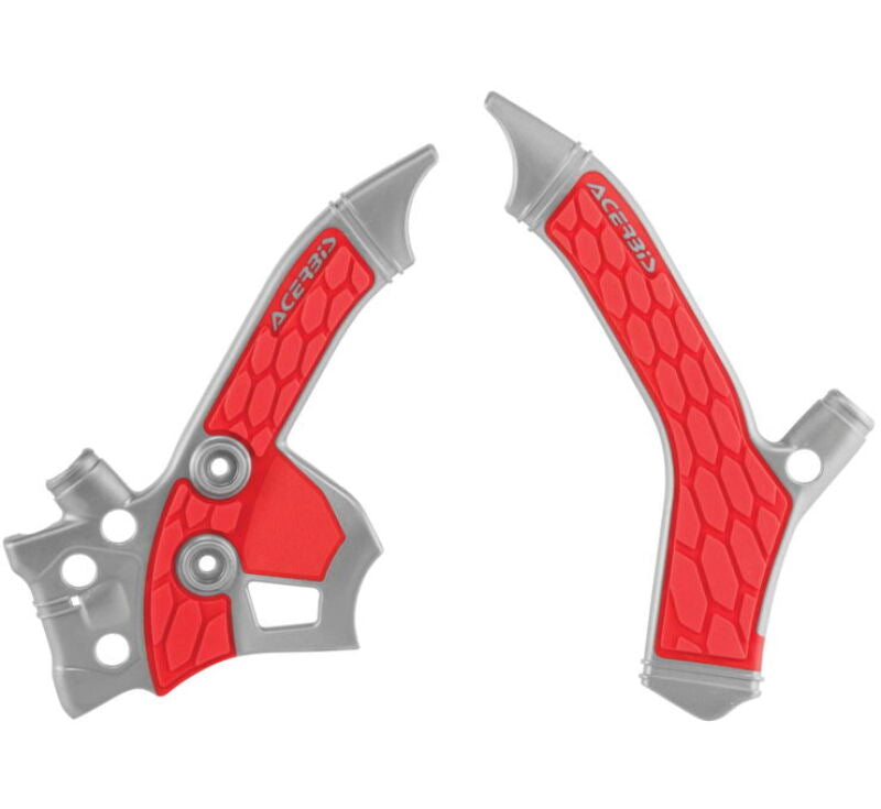 Acerbis X-Grip Frame Guards - 13-20 Honda CRF250L - Silver/Red