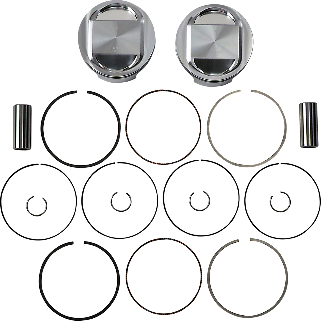 JE Pistons Piston Kit - Harley-Davidson Twin Cam 88 - Bored to 95" 10.5:1 CR 88" Twin Cam