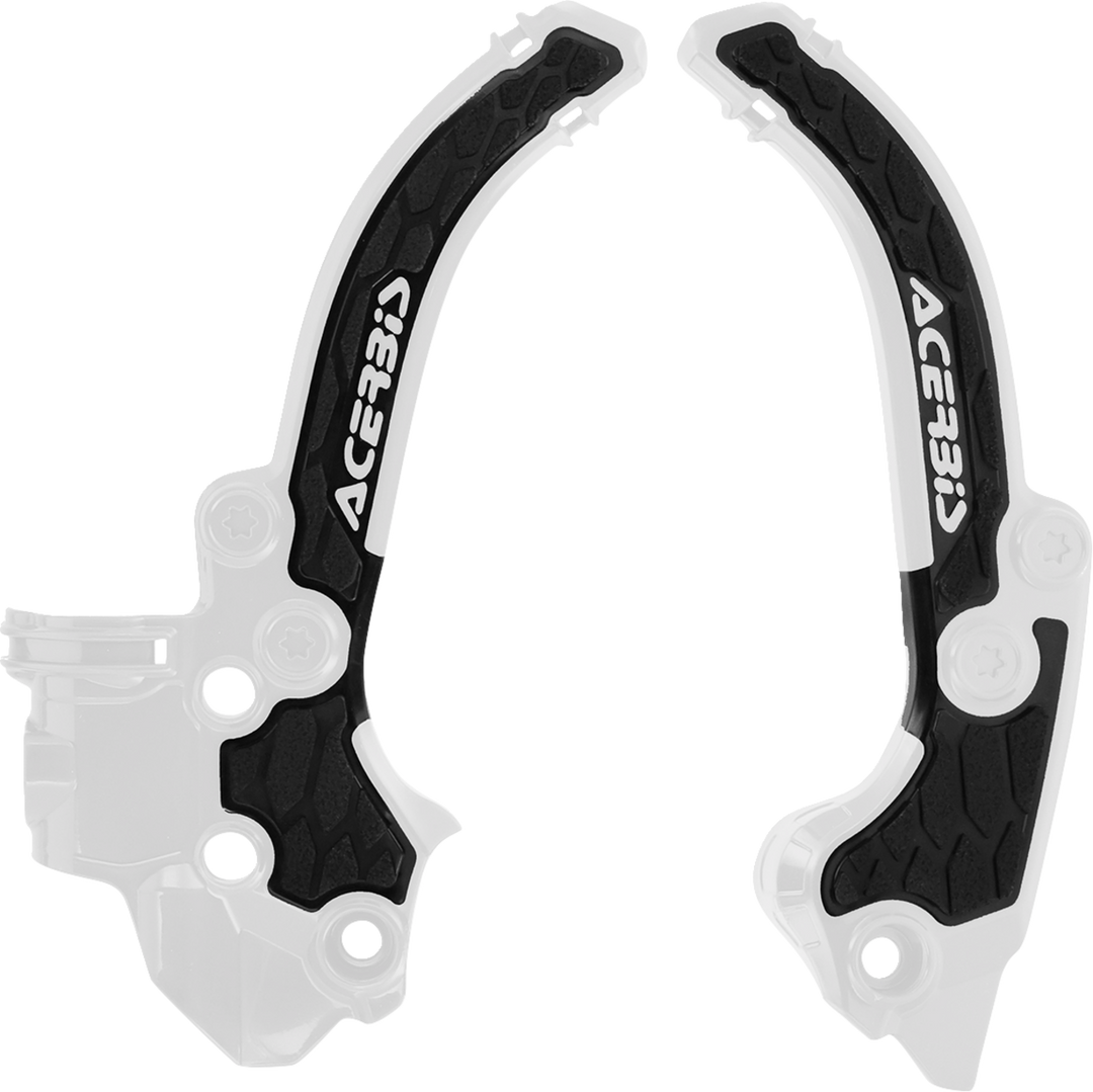 Acerbis X-Grip Frame Guards Black/White - KTM 50 SX 2024-2025
