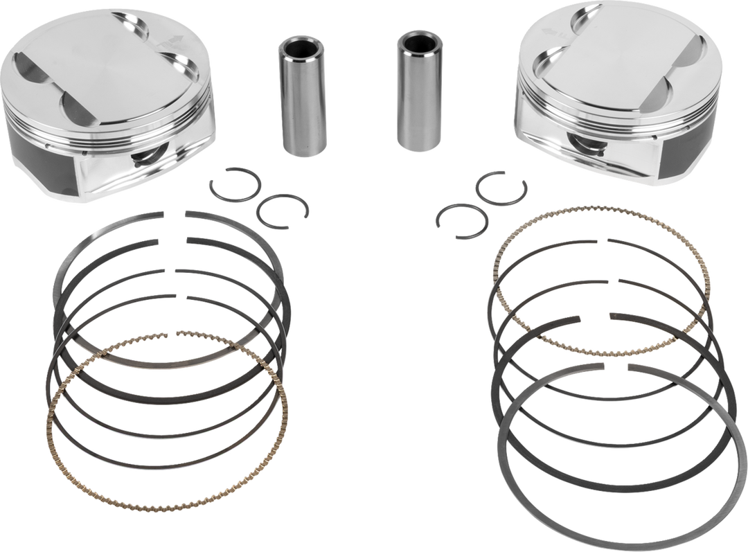 JE Pistons Piston Kit - Harley-Davidson Milwaukee-Eight 108 - 4.250" Bore 4.500" Stroke 12.0:1 CR 108" M8