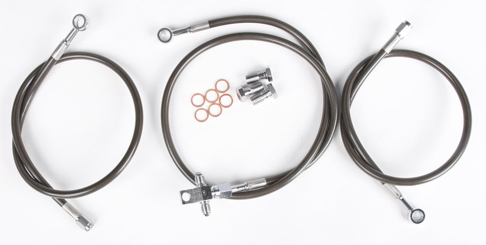Streamline Front Brake Line Kit 3-Line Smoke +2 in