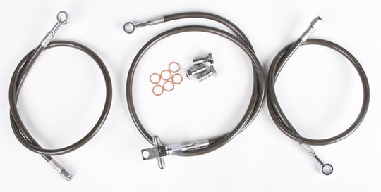 Streamline Front Brake Line Kit 3-Line Smoke +2 in
