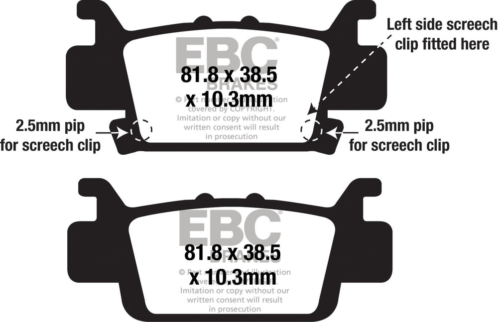 EBC Standard Brake Pads FA703SV Severe Duty SV