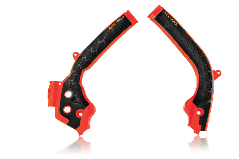 Acerbis X-Grip Frame Guards - 16-19 KTM/Husq SX/EXC - Org/Blk