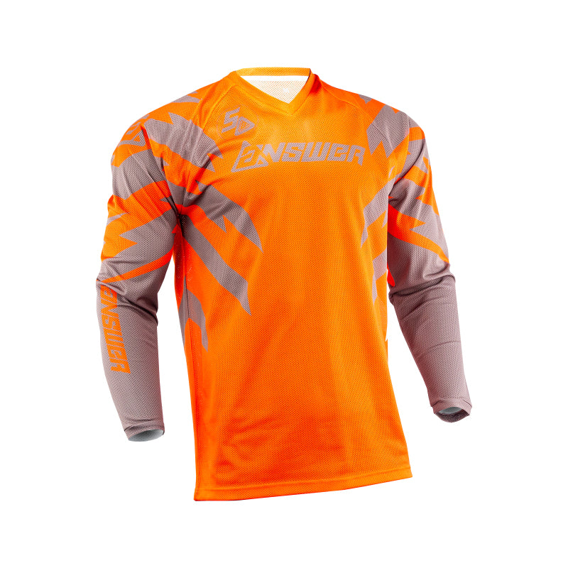 Answer LE Syncron Rizz Vented Jersey Orange/Grey/White