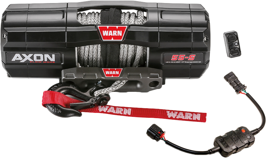 Warn AXON 55-S Plow Mode Winch - 5500 lb Synthetic Rope UTV / ATV