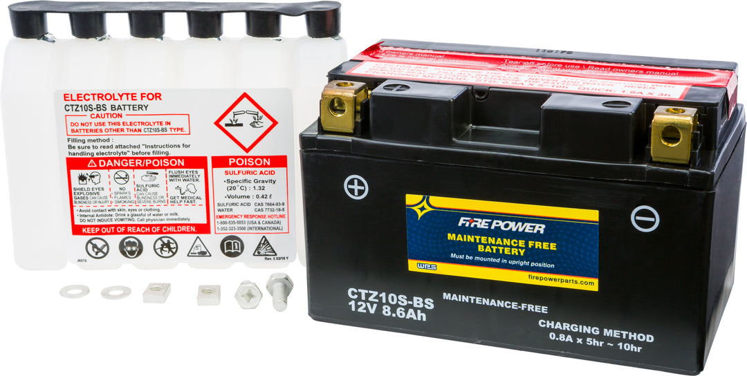 Fire Power Maintenance Free Battery CTZ10S-BS