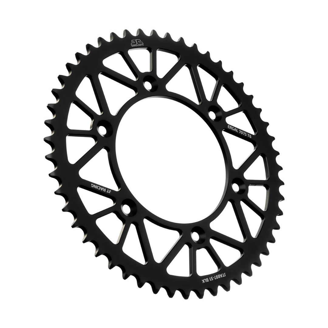 JT Sprockets Aluminum Racelite Rear Sprocket 51T-520 Black