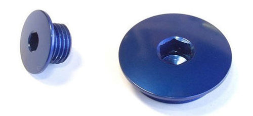 Works Connection Billet Engine Plugs Blue