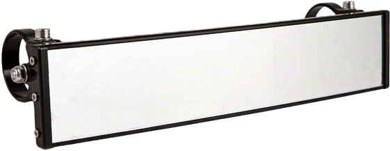Axia Alloys 12 in Wide Panoramic Rearview Mirror - Optional Tinted Sun Visor - 0.5 in Arms